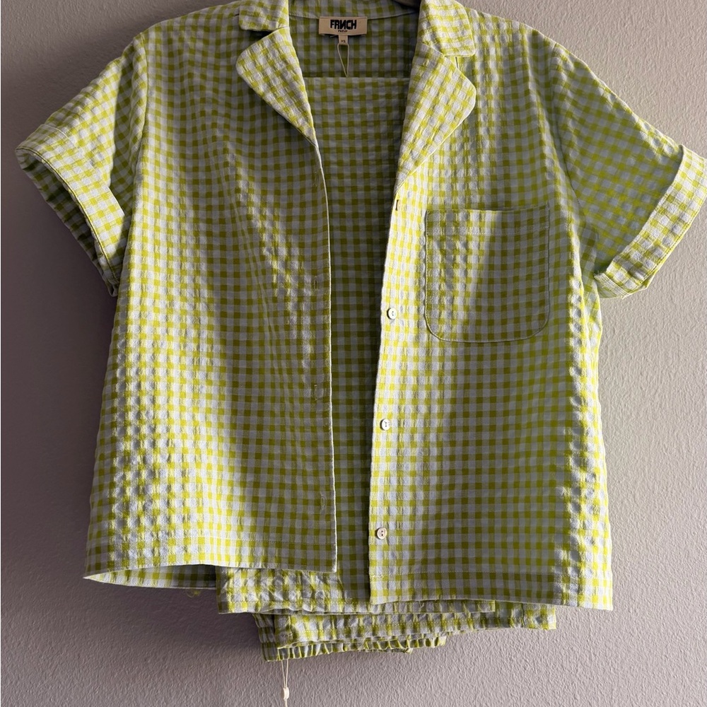 Fresh Green Checkered Women's Set
